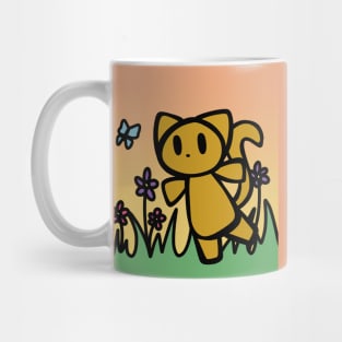 Cute Summer Butterfly Cat Mug